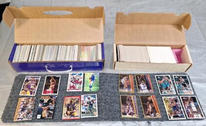 (1) Box Of Assorted Basketball & Football Trading Cards & (1) Box Of Assorted Basketball Trading Cards