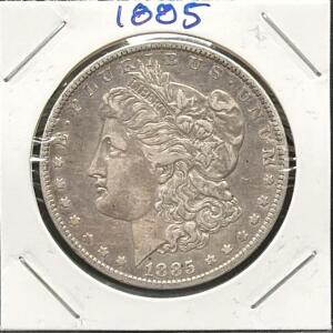 1885 Morgan Dollar Coin, New Orleans Mint, 90% Silver
