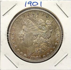 1901 Morgan Dollar, USA, 90% Silver, George T. Morgan Design