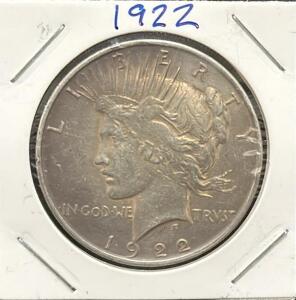 1922 United States Peace Dollar Coin, Silver Composition