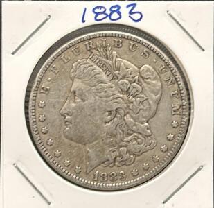 1883 Morgan Dollar Coin, United States Mint, Silver, Lady Liberty, Eagle