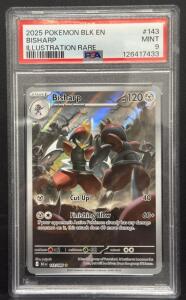 2025 Pokemon Bisharp Illustration Rare PSA 9 Mint Trading Card