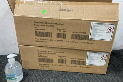 (2) Boxes of Hand Sanitizer - (12) 16.9-FLoz Bottles per Box