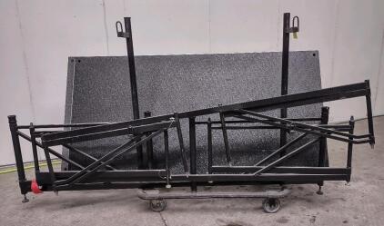 8'x 4'x 2&frac34;' (Black) Foldable Stage w/Rolling Cart for Stage