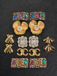 (7) Fancy Vintage Designer Shoe Clips