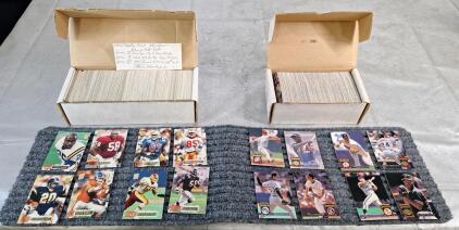 (1) Box Of Assorted Football Trading Cards & (1) Box Of Assorted Baseball Trading Cards