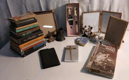 (1) Vintage Porsche Culb Of America Cup (13) Assorted Vintage Books & More