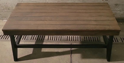 Lift-Top Coffee Table, Wood and Metal, Brown, Modern Style
