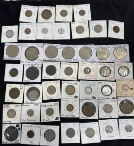 Assorted Foreign Coins & Gaming Tokens