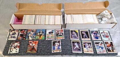 (1) Box Of Assorted Hockey, Football & Baseball Trading Cards & (1) Box Of Assorted Baseball & Hockey Trading Cards