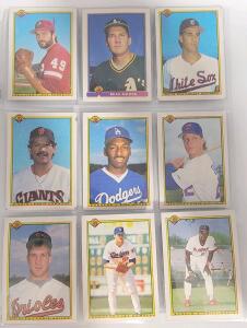 (9) Bowman 1989 Baseball Cards - Jeff Barrett, Mike Moore, KiKi Jones, Ernest Camacho