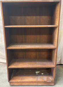 Wooden Bookcase H 4&rsquo; 2&rsquo; W 2&rsquo; 7&rdquo; L 1&rsquo; 1&rdquo;