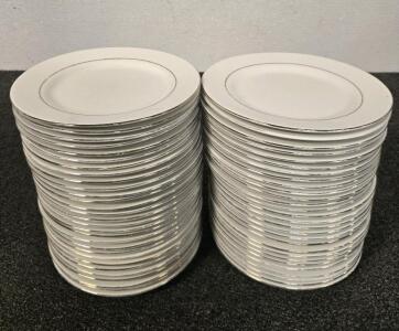 (57) Gold Dessert Double Ringed Plates