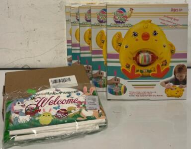 (5) Magic Egg Decorating Kits For Kids & (3) Pcs Table Decor &mdash; Great For Daycare, School & More!