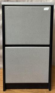 Small 2-Drawer Wooden Filing Cabinet / 20&rdquo; L x 15.5&rdquo; W x 28&rdquo; H