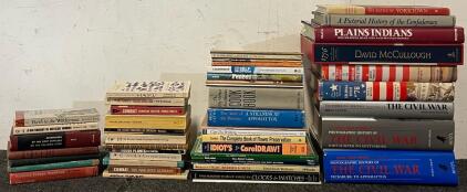 Collection Of Books Including History Books, Cookbooks, Manuals, Novels & More