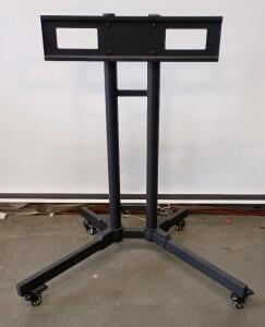 Luxor Adjustable Height Mobile TV Cart - Black Metal Frame From 42"-66" Tall, Base 33" Wide