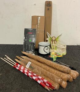 (10) Pcs Indoor Plant Support Stakes & (10) Pcs Outdoor Plant Support Stakes, Balloon / Party Arch, Pots & More