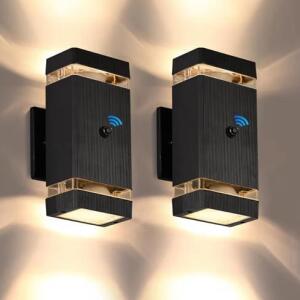 (4) Pcs Outdoor Patio Wall Sconce Lights W/ Sensors
