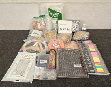 BRAND NEW PRODUCTS!! Including (1) Golf Towel, (1) Bag Of Portion Cups, (1) Foul Fringe Curtain, And So Much More!!