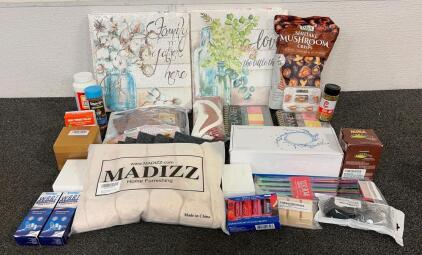 BRAND NEW PRODUCTS!! Including (2) Kitchen Sink Strainers, (1) Container Of Mod Podge, (1) Box Of Henna, And So Much More!!