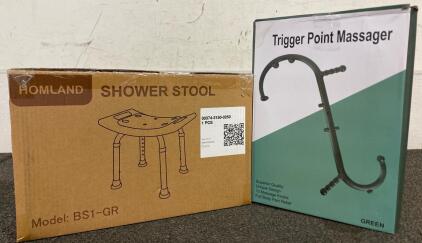 ALL NEW!!! Homeland Shower Stool And Trigger Point Massager
