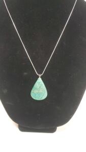 53Ct Natural Green Amazozite Gemstone Necklace