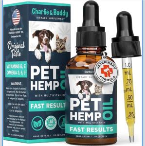(5) Bottles Of Charlie and Buddy Pet Hemp Oil With Multivitamin (100% Organic)