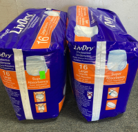 (2) Packs of Liv Dry Protective Underwear size: Large