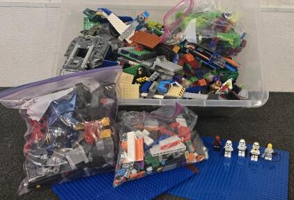 Tote Full Of Legos- Includes Stormtrooper Figures