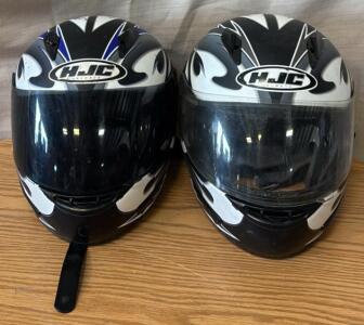(2) HJC Motorcycle Helmets