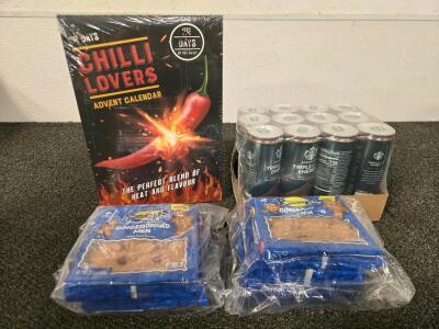 Hot Sauce Advent Calculator, (12) Starbucks Triple Shot Energy Drinks, (6) Gingerbread Peeps