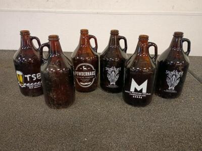 (6) Assorted Brewing Company Beer Bottles XL