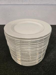 (22) White Dinner Plates