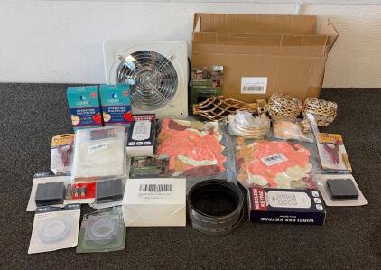 Brand New Items Including (1) Candle Set Holder In The Color Gold, (1) RLOZUI 8 Inch Exhaust Fan, (2) Liquid IV Hydration Multiplier For Kids, And More