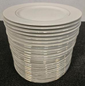 (24) White Dinner Plates