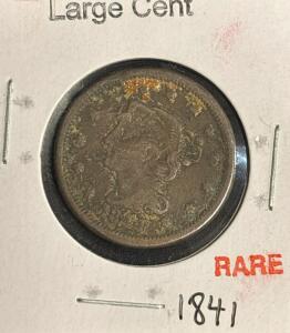 RARE 1841 United States Large Cent Coin