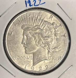 1922 Liberty Peace Silver Dollar Coin