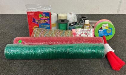 Get Crafty Including Ribbon, Foam Shapes, And More