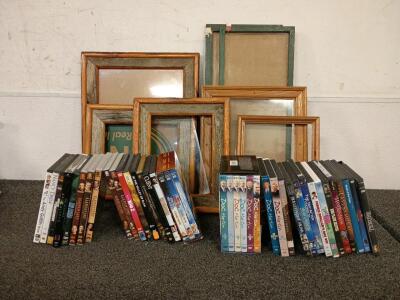 Home Decor (7) Antique Picture Frames and (39) DVDs
