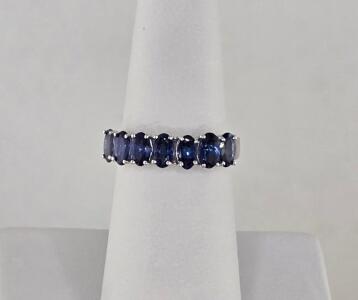 925 Silver Tanzanite Ring, 1.53 Carats, Band Style