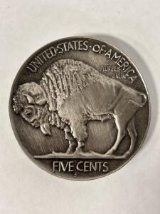 Indiana Metal Craft Buffalo Nickel Design Belt Buckle, AC3 &copy; IMC