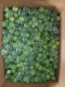 Antique Marbles BIG BOX Including Blue, Green and Clear