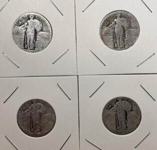 (4) Standing Liberty Quarter Dollar - 90% Silver
