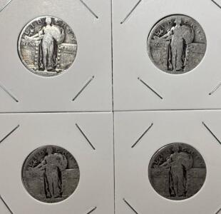 (4) Standing Liberty Quarter Dollar - 90% Silver