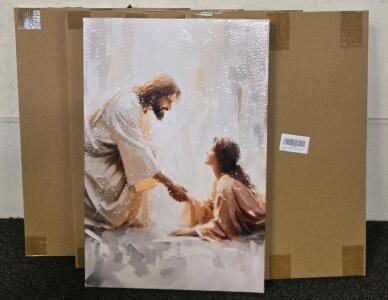 (5) Modern Wall Art of Jesus 16"x24"