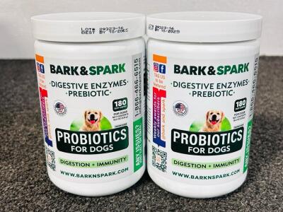 (2) Bottles Of Bark and Spark Probiotics For Dogs (Digestion and Immunity)