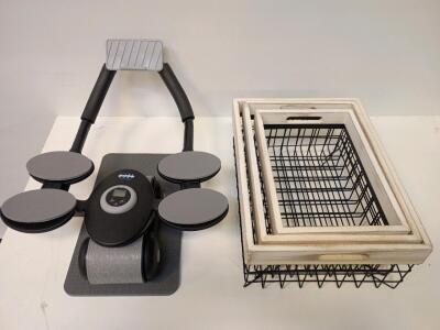 Set of 3 Metal Wire Storage Baskets, Abdominal Roller Made By Gulbaden