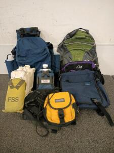 Hiking Bags With Water Bottles (2) LL Bean (2) Outdoor Products Bags (2) Ruffian Water Bottles with Holders (3) FSS Water Bottles with Holders
