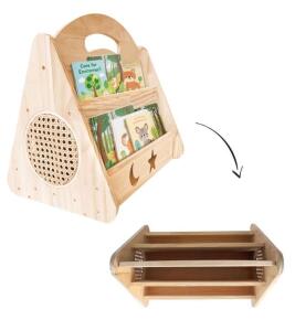 Double-Sided Montessori Bookshelf for Toddlers